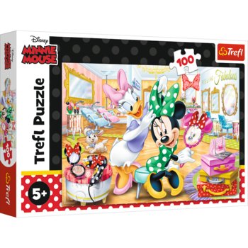 Trefl, puzzle, Disney, Myszka Minnie w salonie kosmetycznym, 100 el. - Trefl