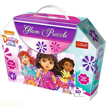 Trefl, puzzle, Dora, Lśniące sukienki, 50 el. - Trefl