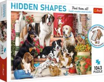 Trefl, puzzle, Hidden Shapes, Psia zabawa , 1043 el. Trefl