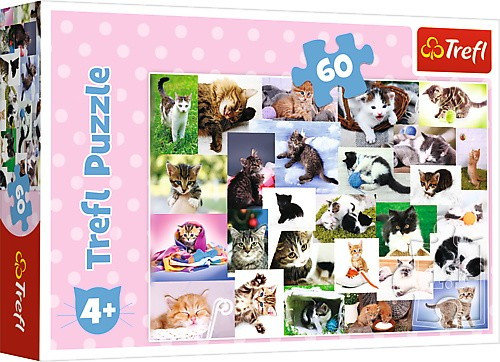 Trefl, puzzle, Koci świat, 60 el.