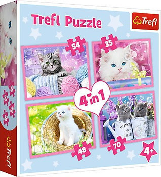 Trefl, puzzle Kocie zabawy, 4w1 - Trefl