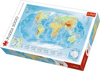 Trefl, puzzle, Mapa fizyczna świata, 1000 el. - Trefl