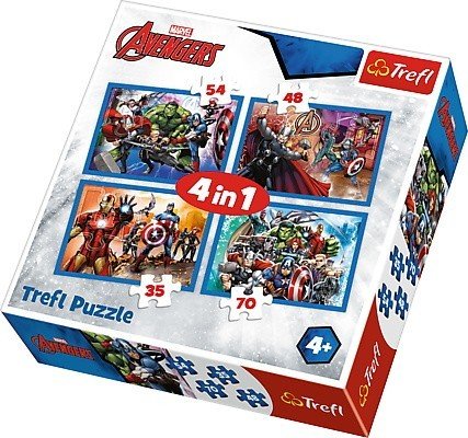 Trefl, puzzle, Marvel, Avengers, Nieustraszeni Avengersi, 35/48/54/70 el.