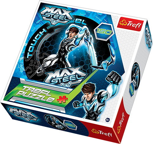 Trefl, puzzle, Max Steel, okrągłe Twardy jak stal, 150 el.