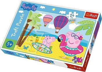 Trefl, puzzle maxi Świnka Peppa na wakacjach - Trefl
