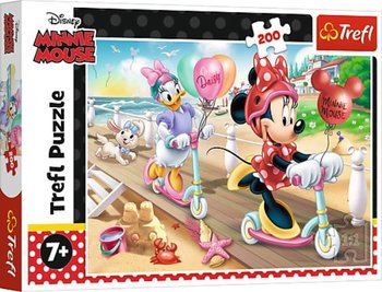 Trefl, puzzle, Minnie na Plaży , 200 el. - Trefl