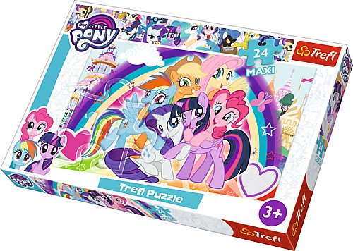 Trefl, puzzle, My Little Pony, Szczęśliwe kucyki, 24 el.