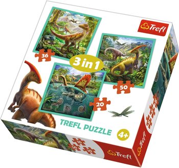 Trefl, puzzle, Niezwykły świat dinozaurów, 20/36/50 el. - Trefl