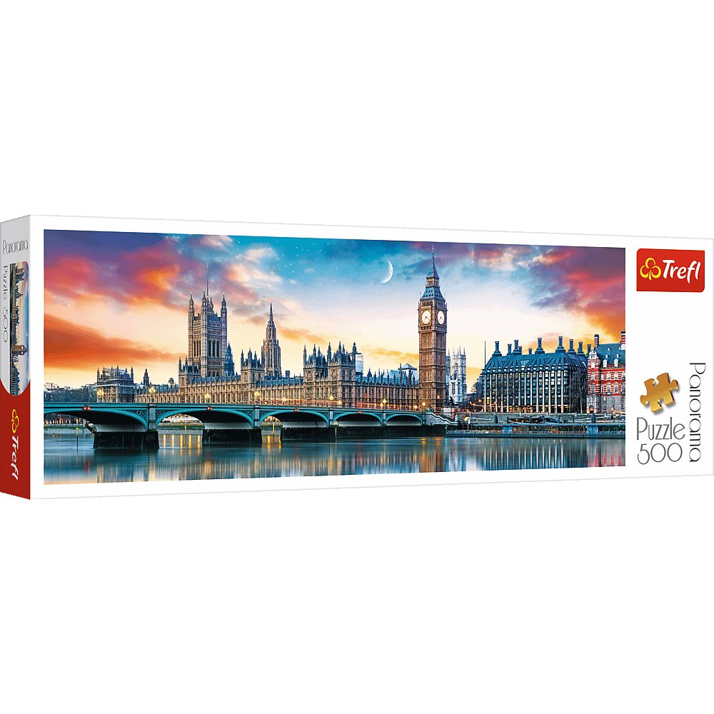 Trefl, puzzle, panoramiczne, Big Ben i Pałac Westminsterski , 500 el.