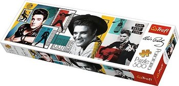Trefl, puzzle, panoramiczne, Elvis Presley kolaż, 500 el. - Trefl