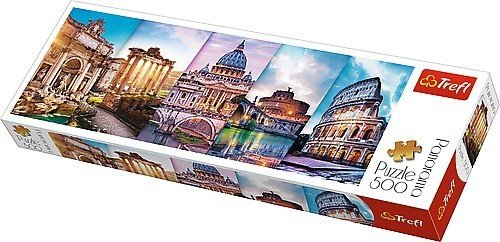 Trefl, puzzle, panoramiczne, Podróż do Włoch, 500 el.