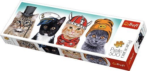 Trefl, puzzle, panoramiczne, Puszysta ekipa, 500 el.