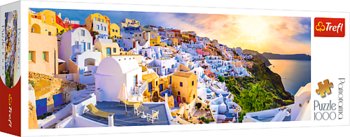 Trefl, puzzle, panoramiczne, Zachód słońca na Santorini, Grecja, 1000 el. - Trefl