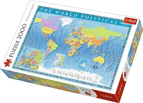 Trefl, puzzle, Polityczna mapa świata, 2000 el.