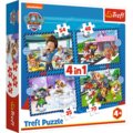 Trefl, puzzle, psie sprawy, 4w1 - Trefl