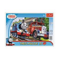 Trefl, puzzle, ramkowe, Tomek i Przyjaciele, Tomek i Felek, 15 el.