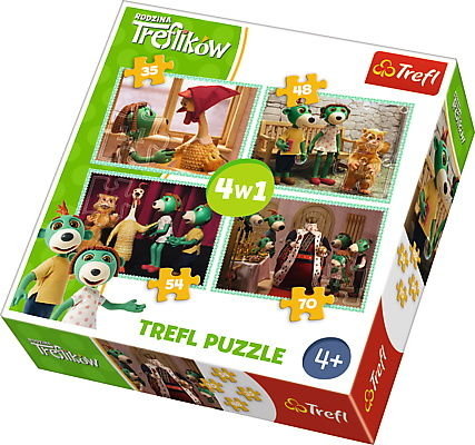 Trefl, puzzle, Rodzina Treflików, 35/48/54/70 el.
