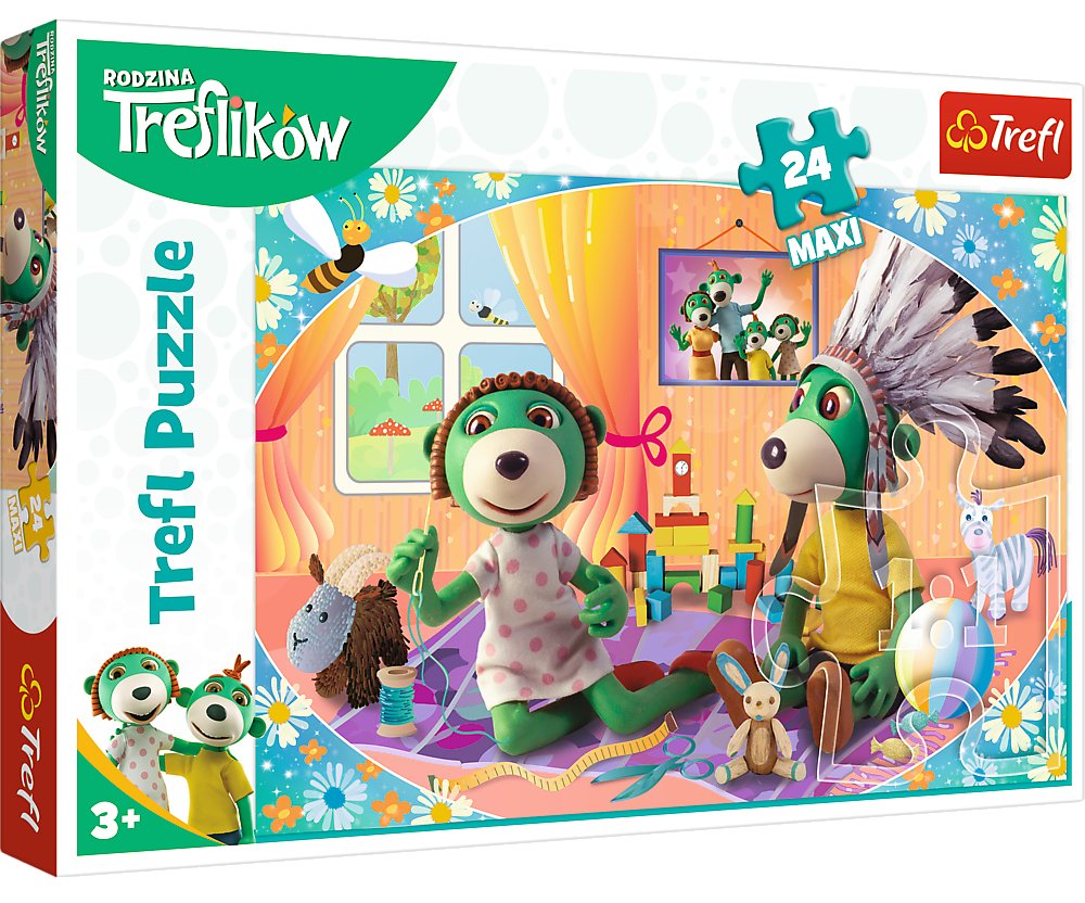Trefl, puzzle, Rodzina Treflików, Bawmy się razem, 24 el.