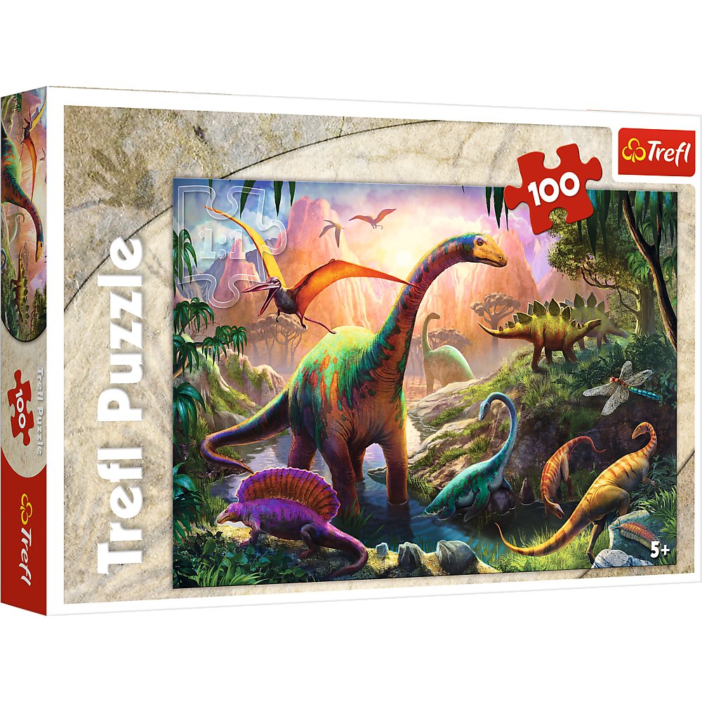 Trefl, puzzle, Świat dinozaurów, 100 el.