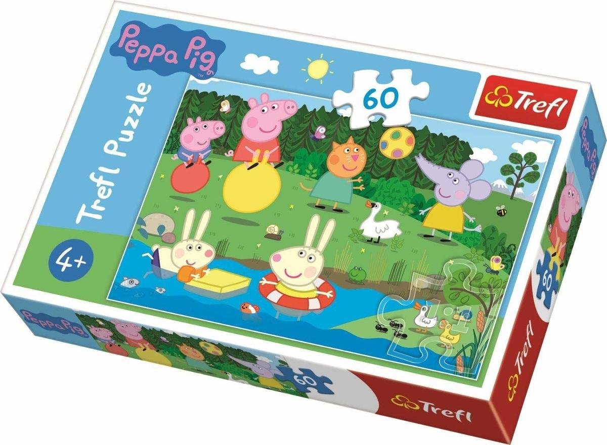 Trefl, puzzle, Świnka Peppa, Wakacyjna zabawa, 60 el.