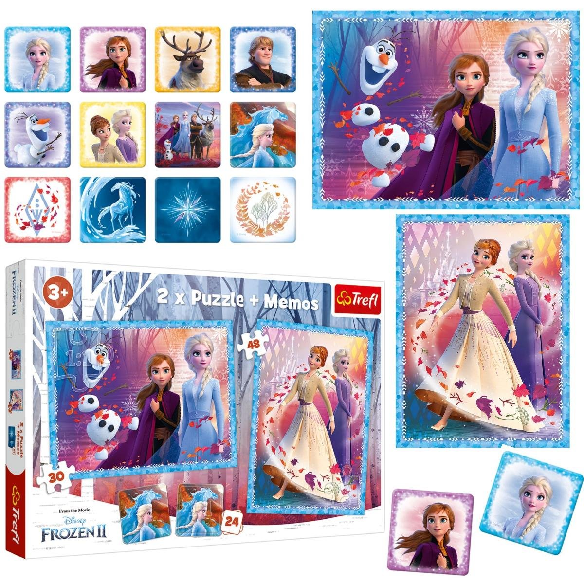 Trefl, puzzle, Tajemnicza Kraina z memory, 30/48 el.