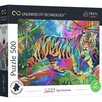 Trefl, puzzle, UFT Color Splash Tiger Encounter, 500 el. - Trefl