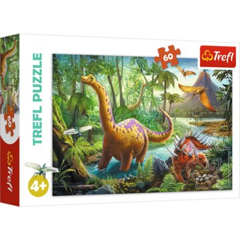 Trefl, puzzle, Wędrówki dinozaurów, 60 el. - Trefl