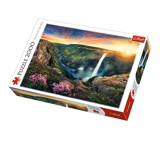 Trefl, puzzle, Wodospad Haifoss Islandia, 2000 el.-Zdjęcie-0