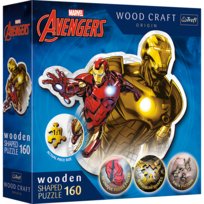 Trefl, Puzzle, Wood Craft, Odważny Iron Man, 160 el.