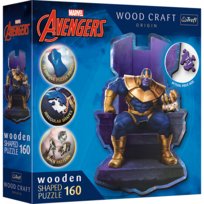 Trefl, Puzzle Wood Craft Thanos na tronie, 160 el.