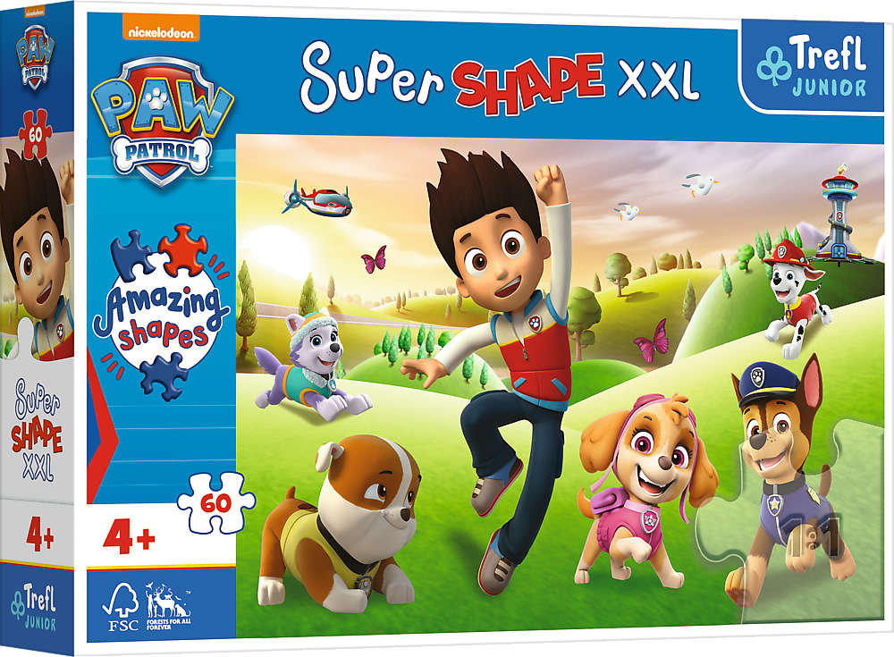 Trefl, puzzle, XXL Super Shape, Uśmiechnięte pieski, 60 el. - Trefl ...
