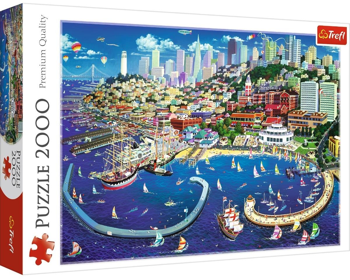 Trefl, puzzle, Zatoka San Francisco, 2000 el.-Zdjęcie-0