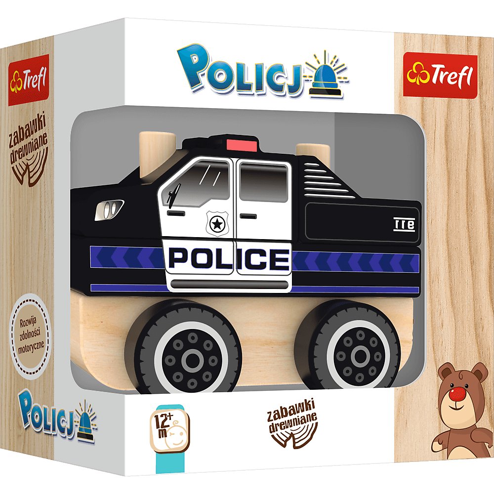 Trefl, samochód drewniany Policja