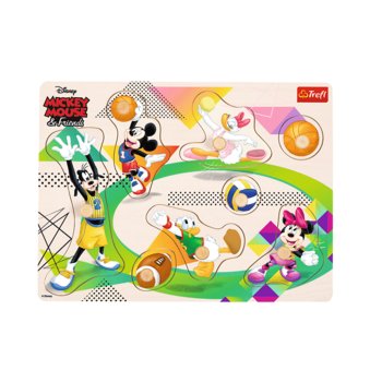 Trefl, Zabawka drewniana, Puzzle medium - Mickey Mouse & Friends - Trefl