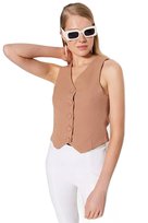 TRENDYOL BEŻOWA ELEGANCKA KAMIZELKA DAMSKA Z GUZIKAMI 36 5EA* Trendyol