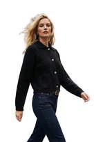 TRENDYOL CZARNY KRÓTKI SWETER Z GUZIKAMI I KIESZENIAMI L 5EA* Trendyol