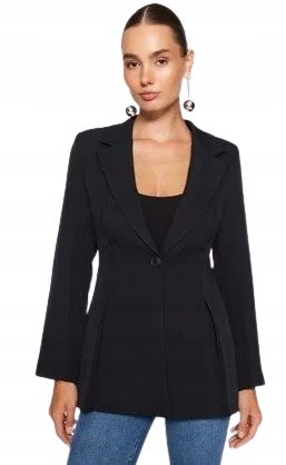 Trendyol TRENDYOL CZARNY ŻAKIET JEDNORZĘDOWY Z KLASYCZNYMI KLAPAMI 421 5AA