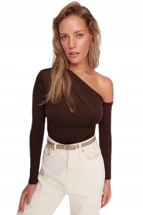 Trendyol TRENDYOL DAMSKIE BODY ASYMETRYCZNE BRĄZOWE M Y5A M 5_A