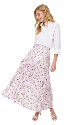 Trendyol TRENDYOL DŁUGA ROZKLOSZOWANA SPÓDNICA W KWIATY Z PODSZEWKĄ 38 5AA