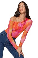 TRENDYOL DŁUGI RĘKAW BODY DAMSKIE ASYMETRYCZNY DEKOLT KOLOROWE L 5EA* Trendyol
