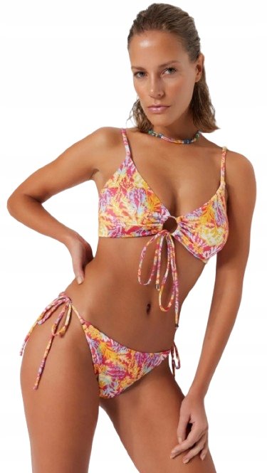 Trendyol TRENDYOL DWUCZĘŚCIOWY STRÓJ KĄPIELOWY Z WIĄZANIEM I WZOREM 34 5BA