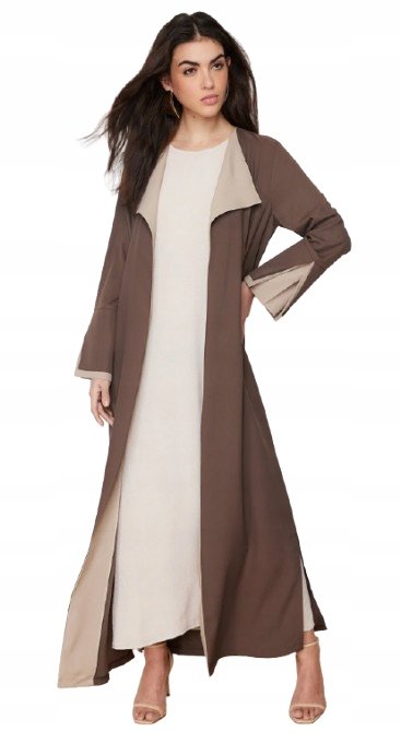 Trendyol TRENDYOL DWUSTRONNY PŁASZCZ DŁUGI Z KONTRASTOWYM WYKOŃCZENIEM 40 5AA