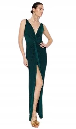 Trendyol TRENDYOL ELEGANCKA SUKIENKA MAXI Z GŁĘBOKIM DEKOLTEM I ROZCIĘCIEM 38 5_A