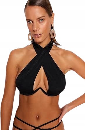 Trendyol TRENDYOL GÓRA OD BIKINI DAMSKA CZARNA Z FISZBINAMI 40 5BA