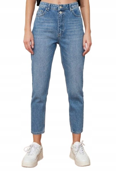 Trendyol TRENDYOL JEANSY DAMSKIE MOM JEANS PROSTE NIEBIESKIE 36 5AA