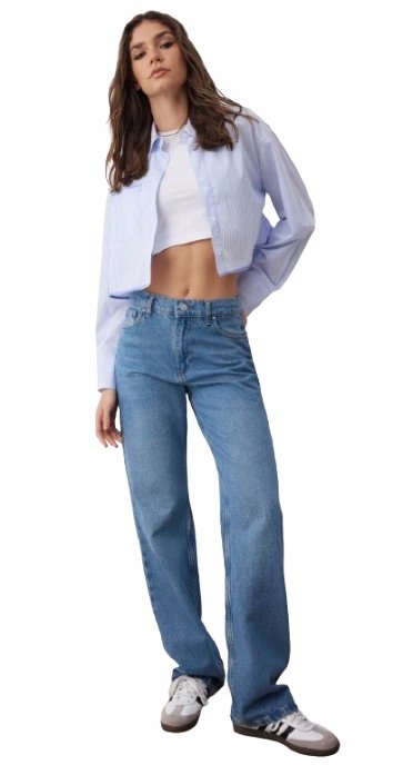 Trendyol TRENDYOL JEANSY DŁUGIE PROSTE DAMSKIE NIEBIESKIE 32 5AA