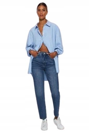 Trendyol TRENDYOL JEANSY MOM JEANS WYSOKI STAN W NIEBIESKIM KOLORZE 36 5_A
