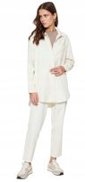 TRENDYOL KOMPLET Z CIENKIEGO JEANSU RELAXED KREMOWY 40 5BA Trendyol