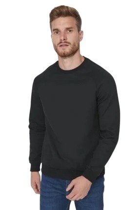 Trendyol TRENDYOL MAN CZARNA BLUZA MĘSKA I DŁUGIM RĘKAWEM XXL 5DA
