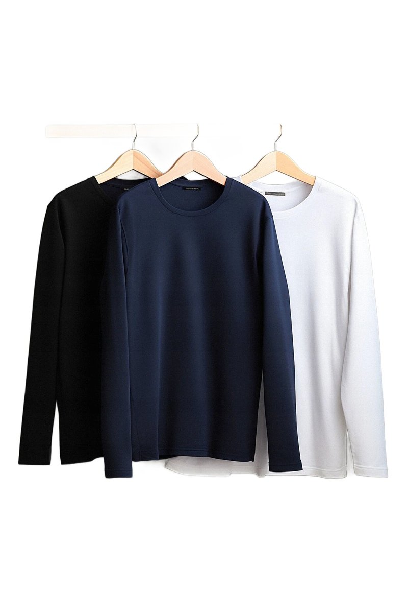 Inny producent TRENDYOL MAN MĘSKI T-SHIRT Z DŁUGIM RĘKAWEM OKRĄGŁY DEKOLT BAWEŁNA XL 5DA